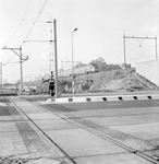 859311 Gezicht op het nieuwe, verhoogde tracé tussen Utrecht C.S. en de DEMKA-brug bij de Cartesiusweg / St. Josephlaan ...